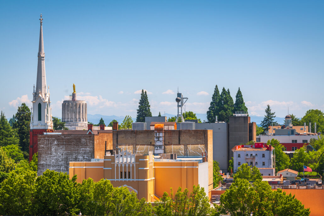 Salem, Oregon, USA Downtown Cityscape